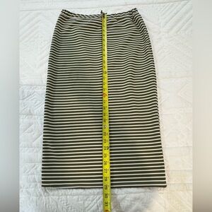 The Classic Black and White Striped Pencil Skirt